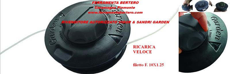 TESTINA FILO DECESPUGLIATORE RICARICA VELOCE F10 X 1.25